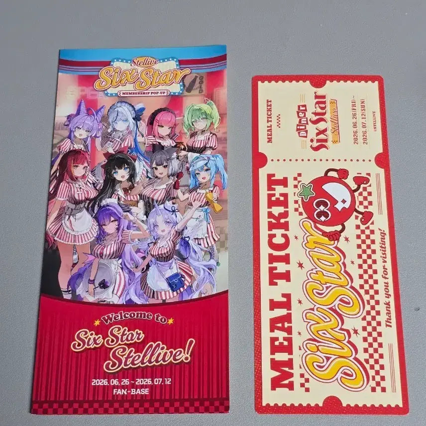 [BUNJANG] Stellive Popup Store Exclusive Pamphlet Ticket Set / 스텔라이브  팝업스토어 입장 특전 팜플렛 티켓 세트 식스 스타 팝업