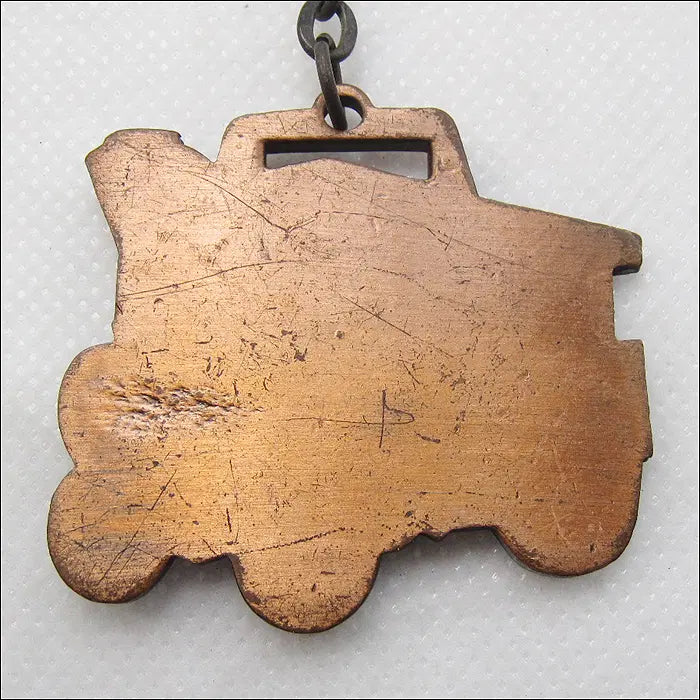 [BUNJANG] Steam Engine Steel Wheel Tractor Keychain / [키링, 열쇠고리] 증기 엔진 강철 바퀴 트랙터 (k40)