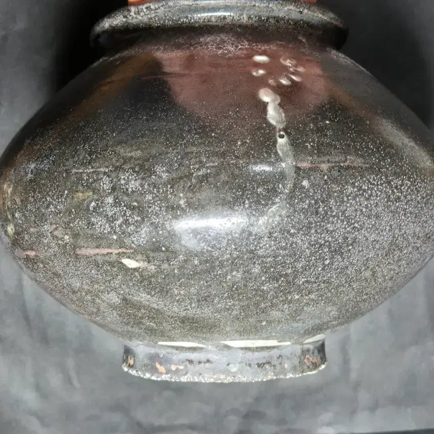 [BUNJANG] Late Joseon Black Glaze Jar Tea Caddy / 조선 말 흑유 호 차호 차도구 다도구 청자 백자