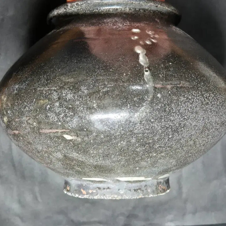 [BUNJANG] Late Joseon Black Glaze Jar Tea Caddy / 조선 말 흑유 호 차호 차도구 다도구 청자 백자