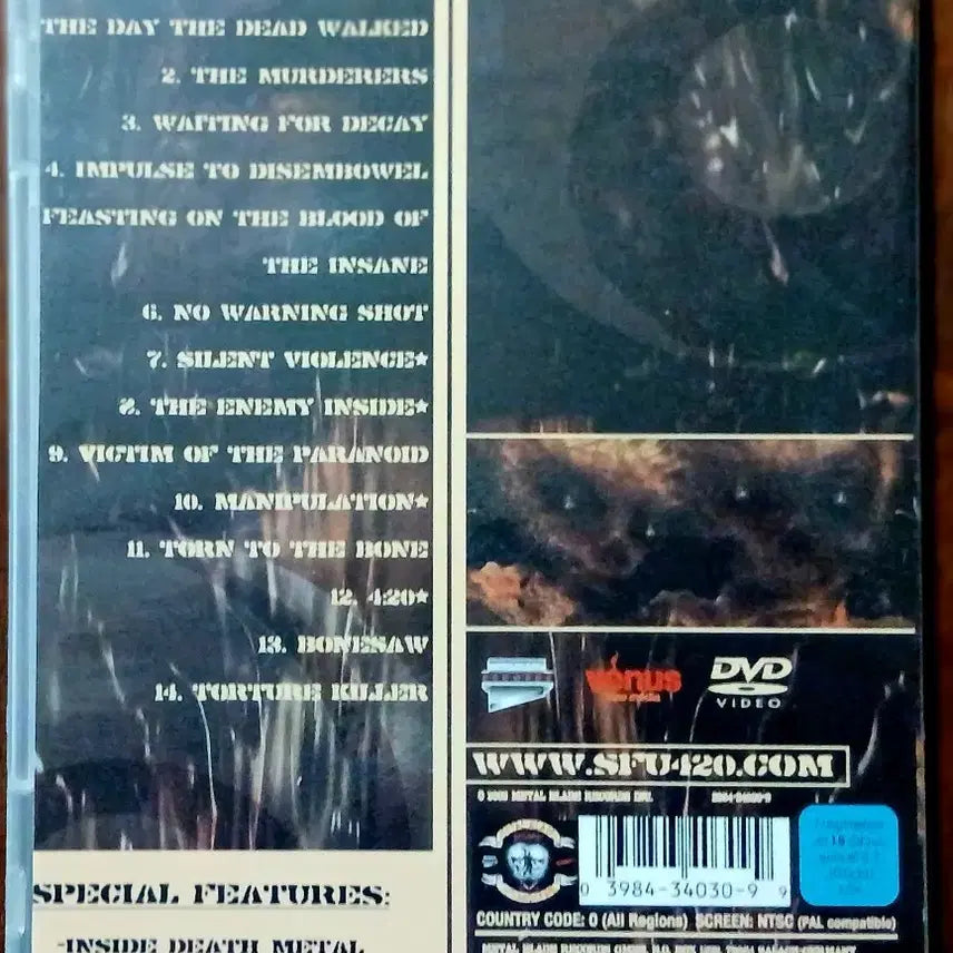 [BUNJANG] Six Feet Under Double Dead DVD / DVD  데스 메탈 Six Feet Under 더블 데드 강렬한 사운드