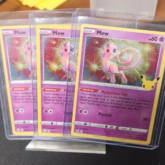[BUNJANG] Pokemon Mew 25th Anniversary Card 011/025 (Set of 3) / (3장) 포켓몬 뮤 25주년 미판 카드 011/025