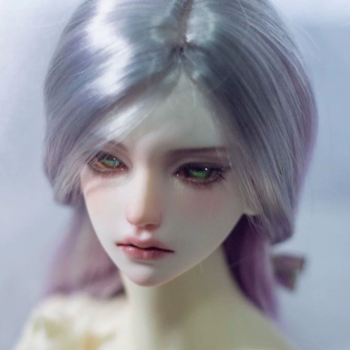 [BUNJANG] Alazi Hibiscus Half-Open Eyes Ball Jointed Doll Head &amp; Switch Labyrinth BJD Body Rosy White Bundle Set / 알하지 히비스커스 반개안 구관헤드&amp;스위치 라비린스 구관바디 로지 화이트 일괄