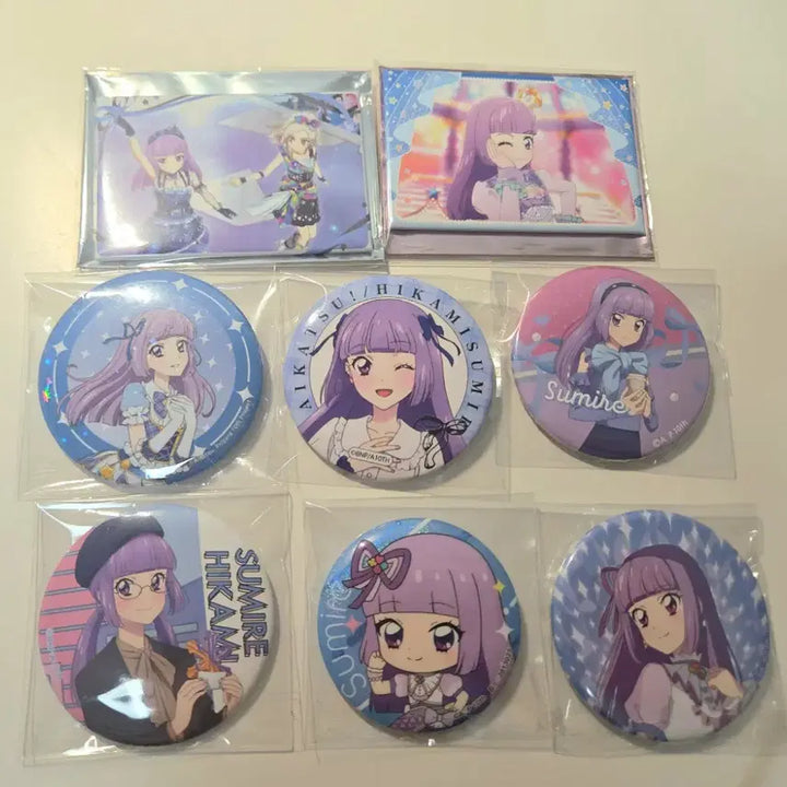 [BUNJANG] Aikatsu! AimiStars Sumire &amp; Rira Button Badge Bundle Set / 일괄)아이카츠 아이엠스타 스미레 리라 캔뱃지