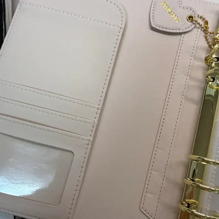 [BUNJANG] Minuit Macaron Binder A5 Cream + 11 Inner Pages + Keyring / 미뉴잇 마카롱 바인더 A5 크림색  + 속지 11장 + 키링
