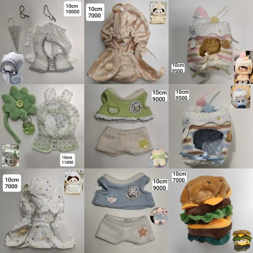 [BUNJANG] Doll Clothes Set (10cm, 15cm, 20cm) / 10cm 15cm 20cm 10깅 15깅 20깅 인형북 인형옷 솜깅옷 솜인형옷