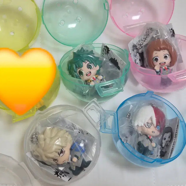 [BUNJANG] My Hero Academia Depo-Fig Keychain Gacha Set (Izuku, Bakugo, Todoroki, Ochako) / 히로아카 데포피그 키링 가챠 4종 (미도리야 바쿠고 토도로키 우라라카)