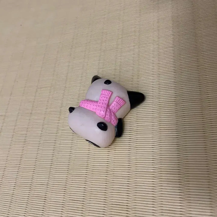 [BUNJANG] Taerae Panda Figure Pink Scarf Vintage / 타래팬더 피규어