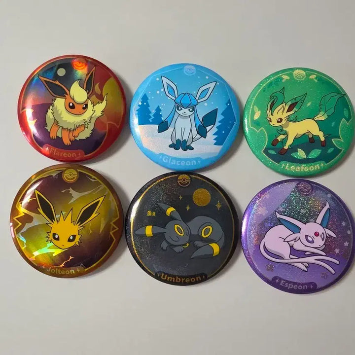 [BUNJANG] Pokemon Chinese Terra-Stall Festa Eeveelutions Can Badge Set / 포켓몬 중국 테라스탈 페스타 이브이즈 캔뱃지 판매