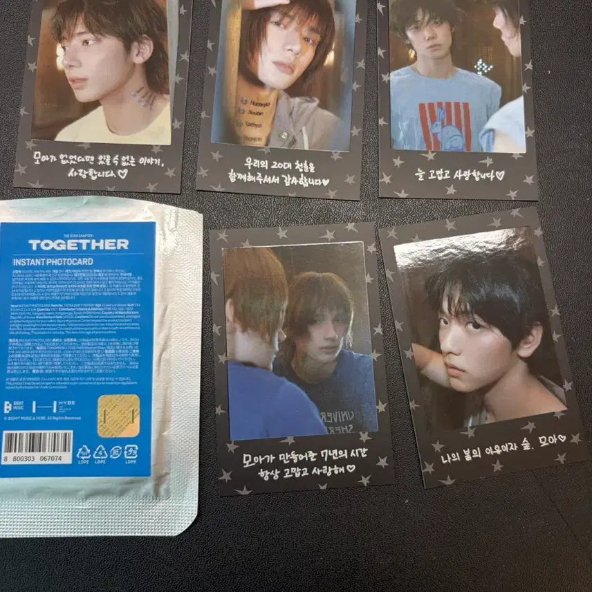 [BUNJANG] TXT Star Chapter Instant Photocard + Badge Set / 투바투 별의장 인스턴트 포토카드 + 벳지 세트