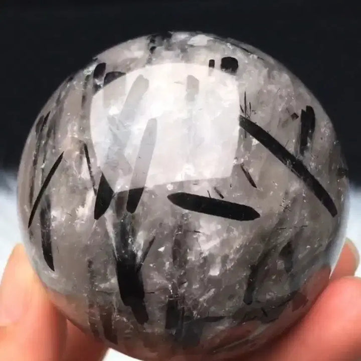 [BUNJANG] Tourmaline Inclusion Quartz Sphere 6cm 302g / 토르말린 침수정구 6cm 302g