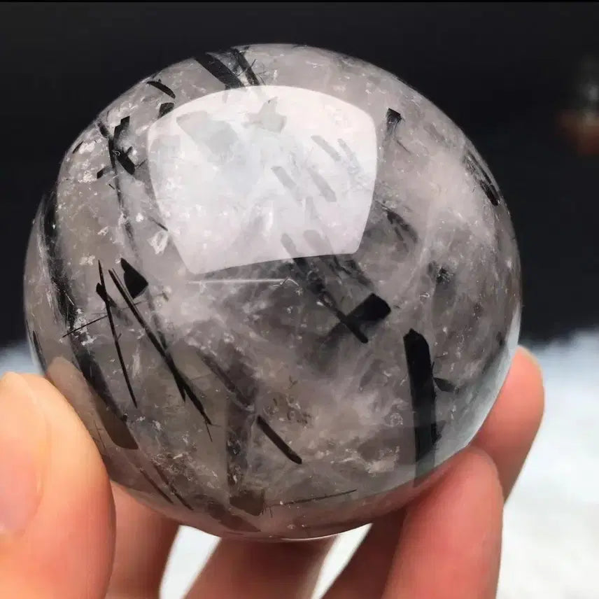 [BUNJANG] Tourmaline Inclusion Quartz Sphere 6cm 302g / 토르말린 침수정구 6cm 302g