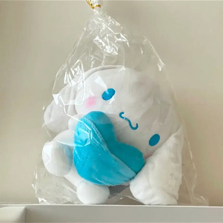 [BUNJANG] Sanrio Cinnamoroll Heart Plush Doll 25cm / 산리오 시나모롤 하트 봉제 인형 25cm