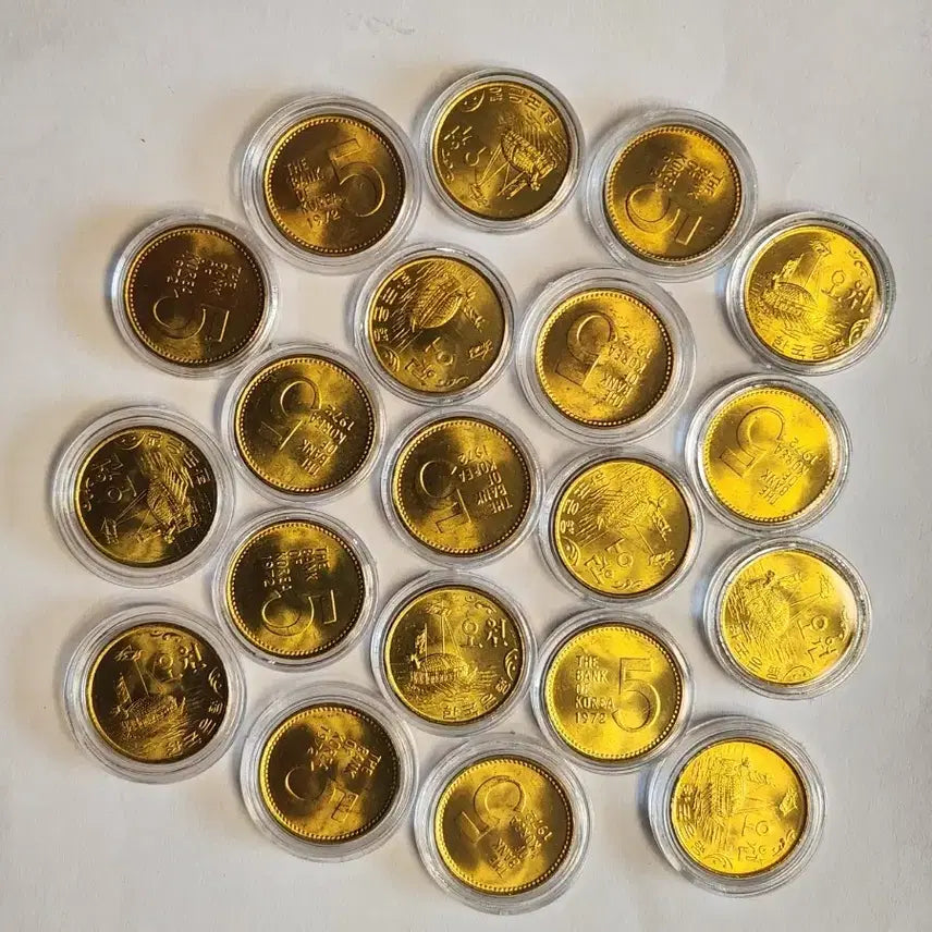 [BUNJANG] 1972 5 Won Coin Set (20 Pieces) / 미사용/1972년 5원  20개 세트