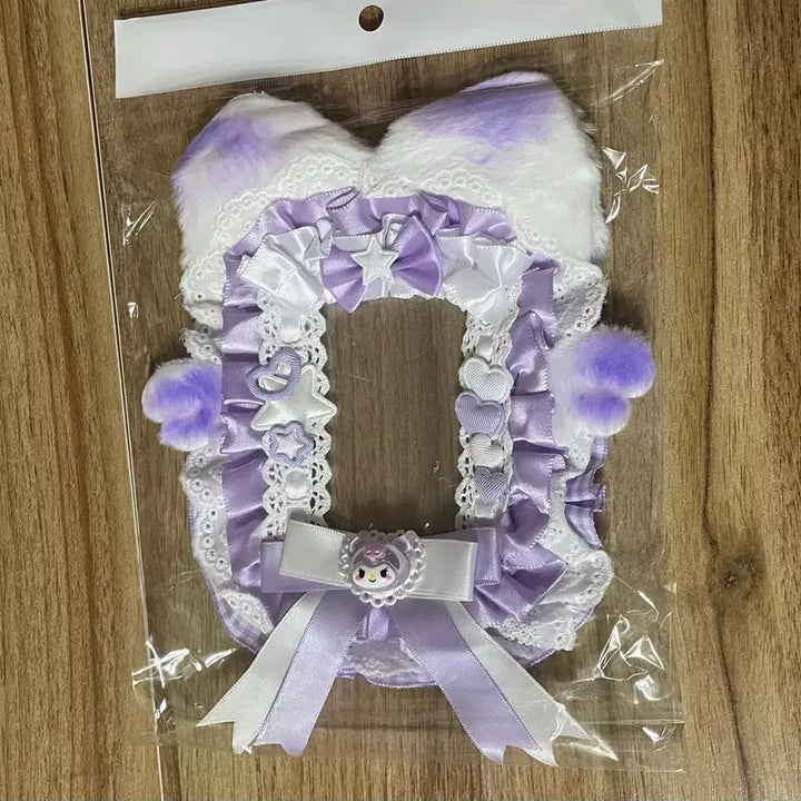 [BUNJANG] Kuromi Ribbon Lace Handmade Purple Star Heart Wings Photocard Holder Toploader / 리본 레이스 탑꾸 포카홀더 탑로더 수제 쿠로미 별 하트 보라 퍼플 날개