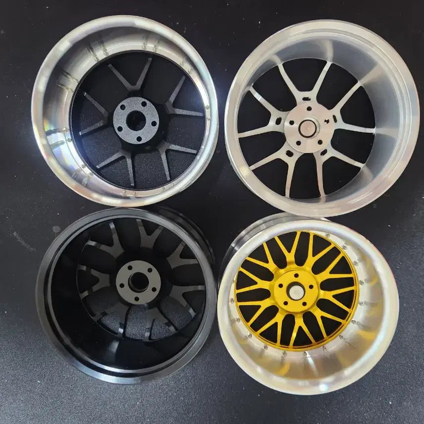 [BUNJANG] BBS 1/5 Scale Forged Wheel Set with Base Plate (4 Pieces) / 1/5 스케일  단조휠+ 베이스판 포함  풀셋 4P 일괄(최종인하)