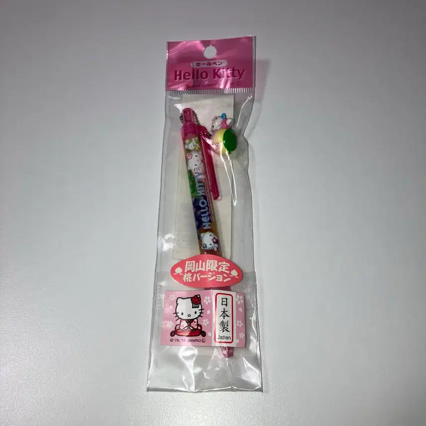 [BUNJANG] Hello Kitty Strap Ballpoint Pen - Peach / 키티스트랩 킽스 볼펜 복숭아 오카야마