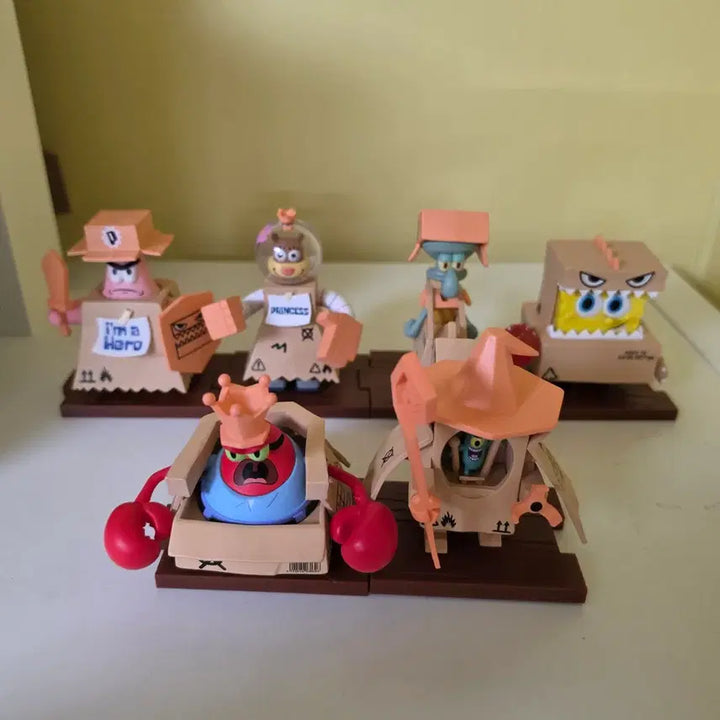 [BUNJANG] SpongeBob SquarePants Adventures of Brave Knight Series 6 Figure Bundle Set / 스폰지밥 용사의 모험 피규어 6종 일괄