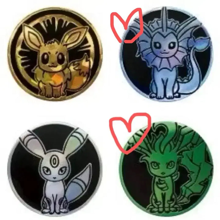 [BUNJANG] Sealed Pokemon Coin Collection Leafeon &amp; Vaporeon Bundle Set / [미개봉/2개일괄] 포켓몬 코인컬렉션 가챠 리피아 &amp; 샤미드