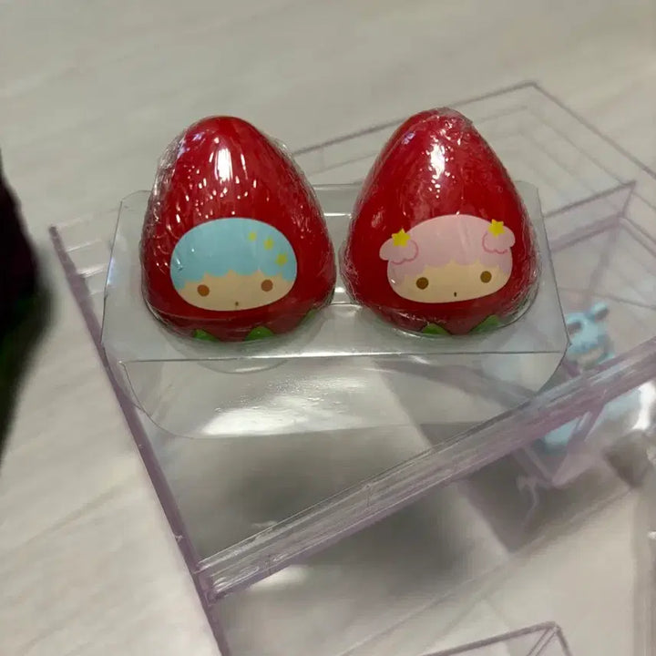 [BUNJANG] Sanrio Little Twin Stars Ichigo Strawberry Stamp Set / 2020 산리오 키키라라 리틀트윈스타 딸기 이치고 도장 스탬프
