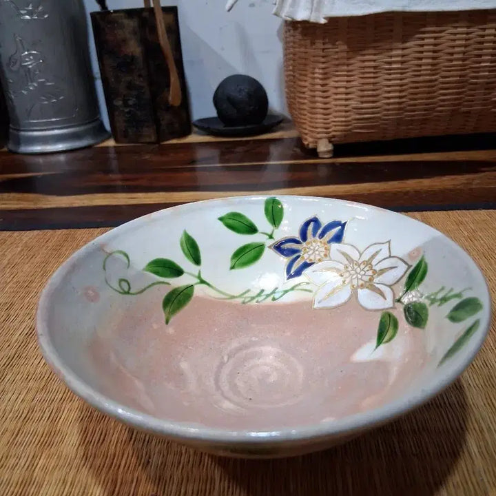 [BUNJANG] Buncheong Moimiji Celadon Porcelain Tea Bowl / 분청모미지 도자지꽃 다완