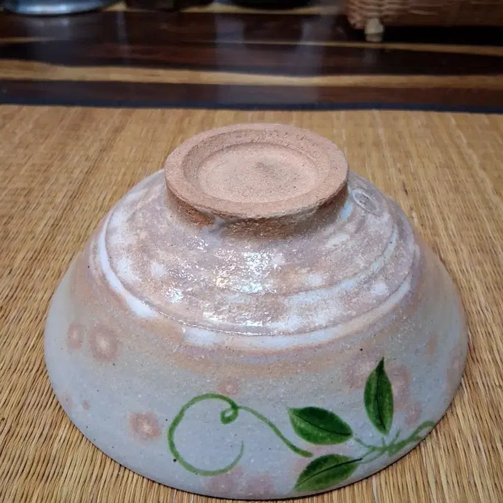 [BUNJANG] Buncheong Moimiji Celadon Porcelain Tea Bowl / 분청모미지 도자지꽃 다완