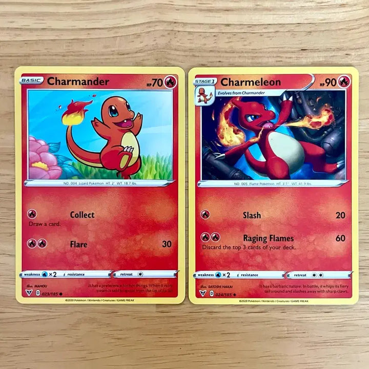 [BUNJANG] Pokemon Charmander &amp; Charmeleon Set (North American) / 북미 포켓몬카드 파이리 리자드 세트