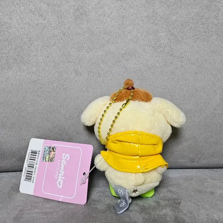 [BUNJANG] Sanrio Pompompurin Raincoat Keyring Plush / 정품 산리오 우비 폼폼푸린 키링인형