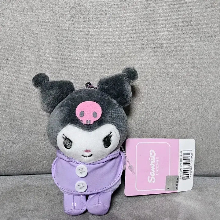 [BUNJANG] Sanrio Kuromi Raincoat Keychain Doll / 정품 산리오 우비 쿠로미 키링 인형