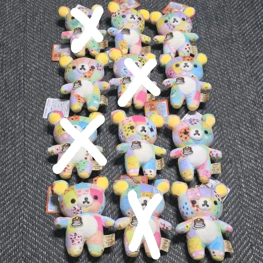 [BUNJANG] Rilakkuma 20th Anniversary Patchwork Keychain / 리락쿠마 20주년 패치워크 키링