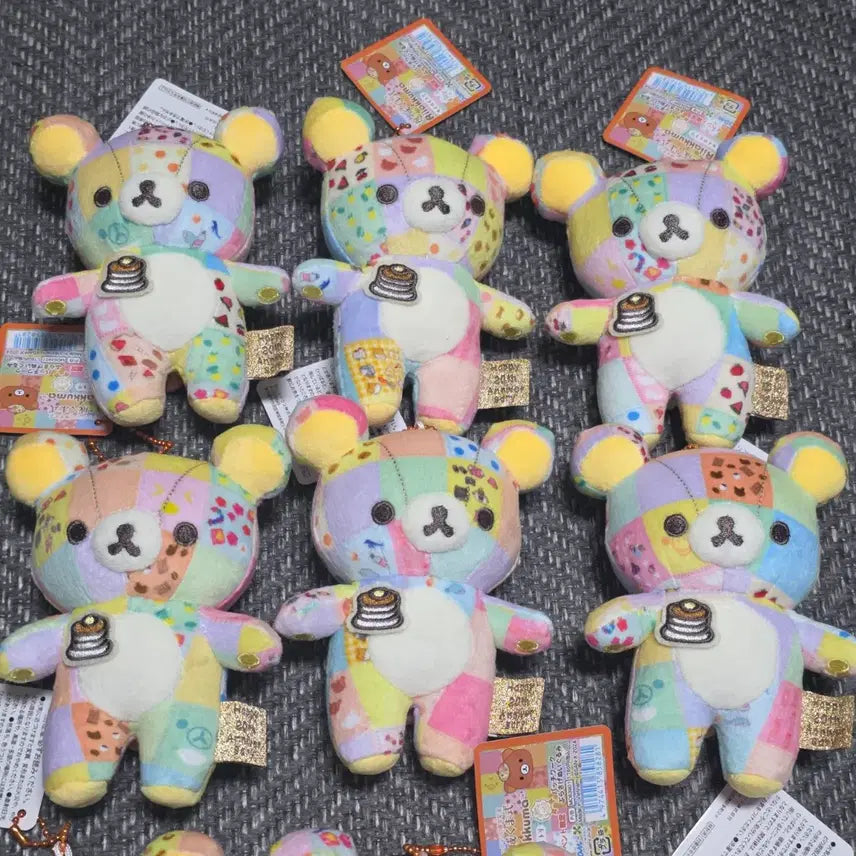 [BUNJANG] Rilakkuma 20th Anniversary Patchwork Keychain / 리락쿠마 20주년 패치워크 키링