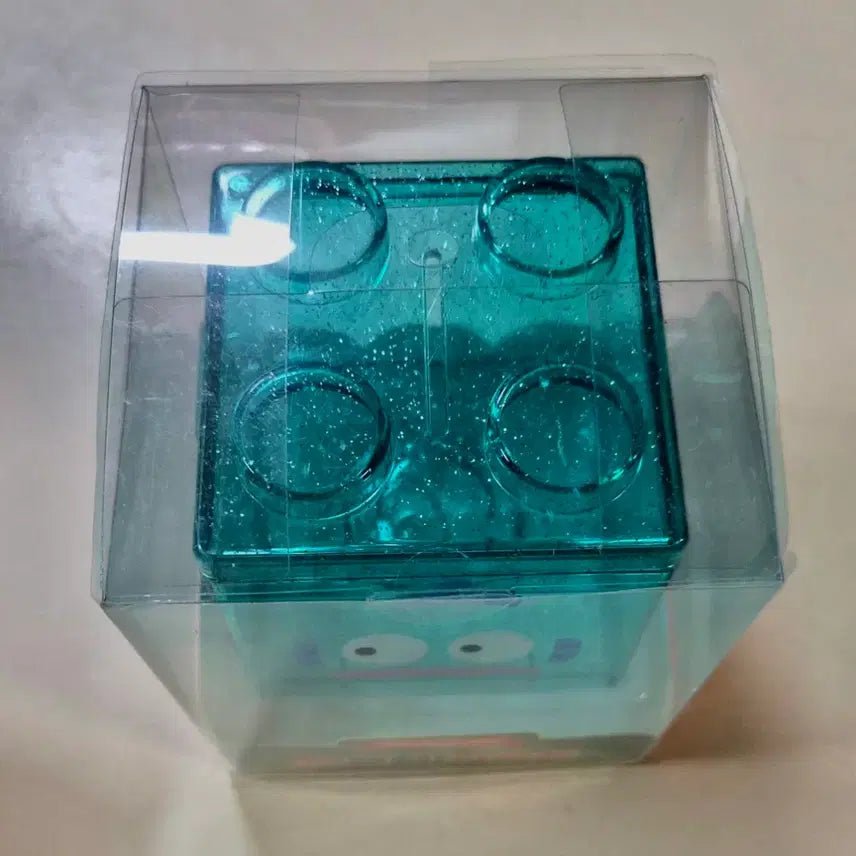 [BUNJANG] Sanrio Hangyodon Transparent Block Piggy Bank - Mint / 산리오 한교동 투명 블록 저금통 민트