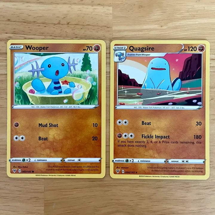 [BUNJANG] Wooper &amp; Quagsire Set North America Pokemon Card / 북미 포켓몬카드 우파 누오 세트