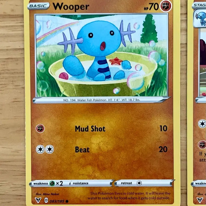 [BUNJANG] Wooper &amp; Quagsire Set North America Pokemon Card / 북미 포켓몬카드 우파 누오 세트