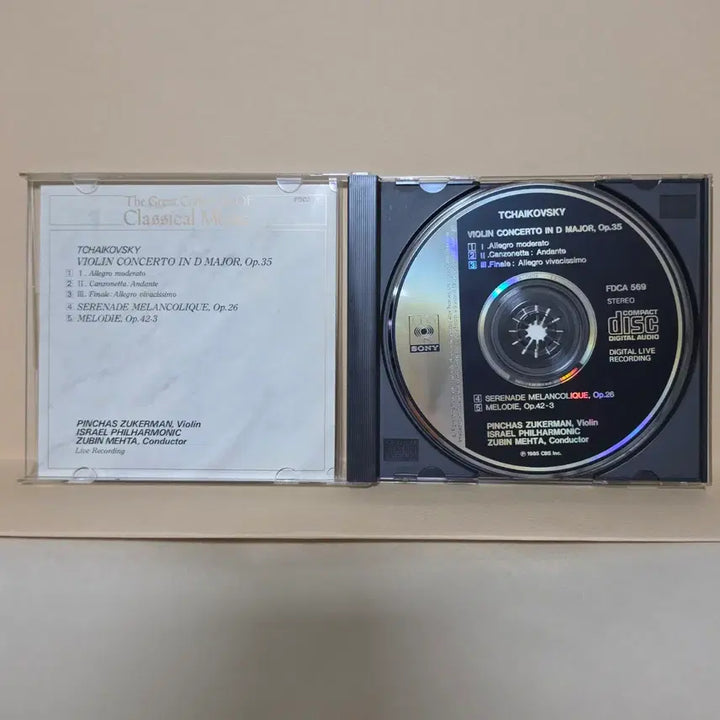 [BUNJANG] Tchaikovsky Violin Concerto, Sérénade Mélancolique, Mélodie Pinchas Zukerman, Zubin Mehta CBS/SONY CD / CD] 차이콥스키: 바이올린 협주곡 ,멜랑콜리한 세레나데 &amp; 멜로디/핀커스 주커만,주빈 메타