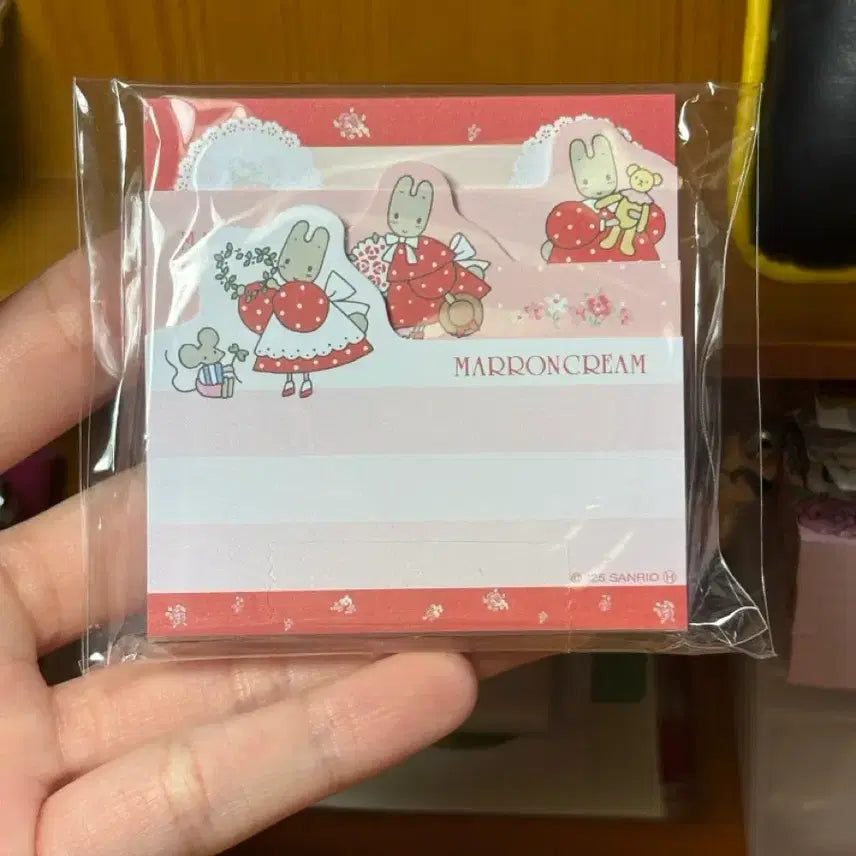 [BUNJANG] Marron Cream Ddeokme Memo Pad Set / 마론크림 떡메메모지 세트