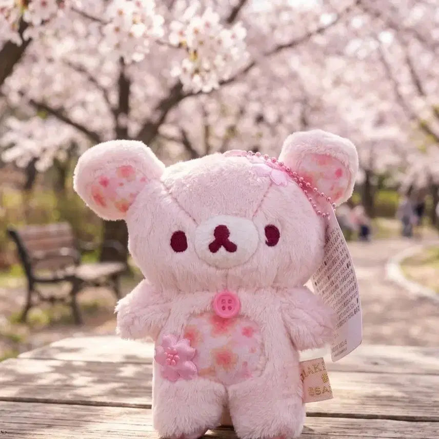 [BUNJANG] Rilakkuma Cherry Blossom Plush Keychain / 벚꽃 리락쿠마 인형 키링