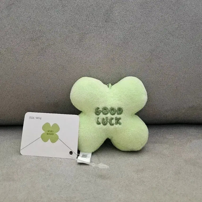 [BUNJANG] Authentic Four-Leaf Clover 6cm Keyring Plush Doll / 정품 네잎클로버 6cm 키링 인형