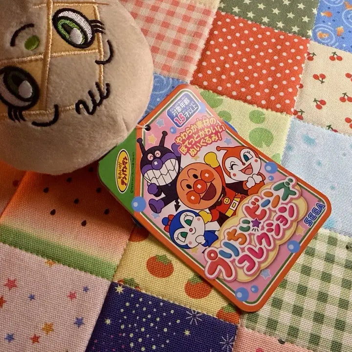 [BUNJANG] SEGA Anpanman Purichibins Washable Plush Doll / SEGA 메론빵맨 푸리치빈즈 씻을 수 있는 봉제 인형 호빵맨 고전