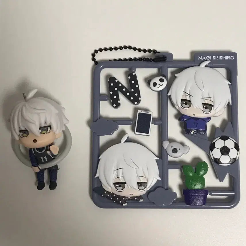[BUNJANG] Blue Lock Nagi Seishiro Megahouse Flat Collection Keychain Vol. 1 Gacha Bundle Set / 일괄) 블루록 나기 세이시로 메가하우스 플랫 컬렉션 키체인 vol.1 가챠