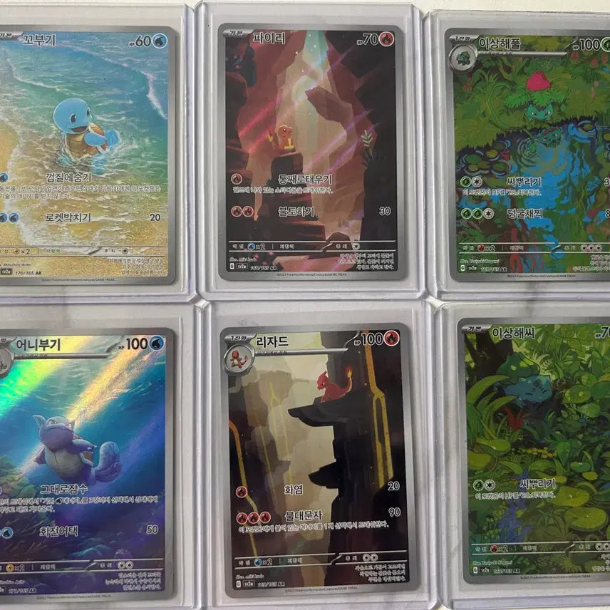 [BUNJANG] Squirtle, Wartortle, Bulbasaur, Ivysaur, Charmander, Charmeleon AR Bundle Set / 꼬부기,어니부기,이상해씨,이상해풀,파이리,리자드 ar 일괄판매
