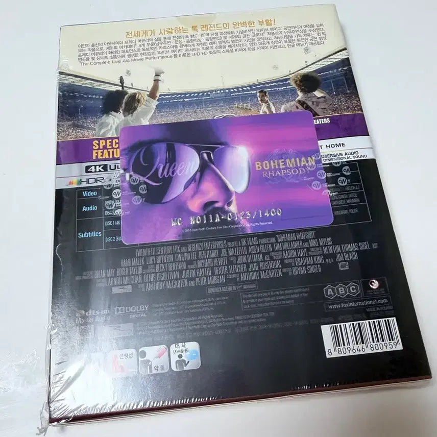 [BUNJANG] Bohemian Rhapsody 4K UHD Full Slip Steelbook Limited Edition (2 Disc) / [4K 블루레이] 보헤미안 랩소디 : 풀슬립 스틸북 한정판 (2disc: 4K UHD + 2D)
