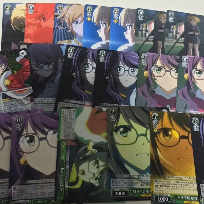 [BUNJANG] Shojo☆Kageki Revue Starlight Junna Hoshimi Nanana Daiba Card Bundle Set / 소녀 가극 레뷰 스타라이트 호시미 쥰나 다이바 나나 카드 일괄 판매