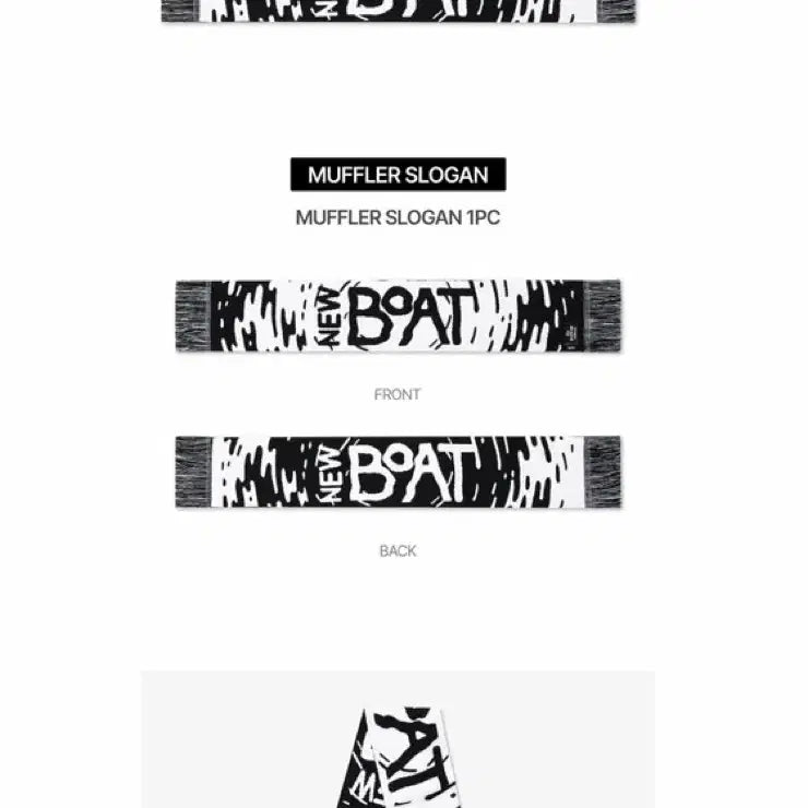 [BUNJANG] Ha Hyun Sang New Boat Official Merchandise Muffler Slogan (Sealed) / 하현상 뉴보트 머플러 슬로건 미개봉 새상품