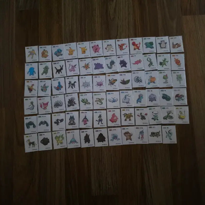 [BUNJANG] Pokemon Stick Seal Season 1 - 71 Types Bundle Set / 포켓몬 띠부씰 시즌1 139종중 71종 일괄판매합니다