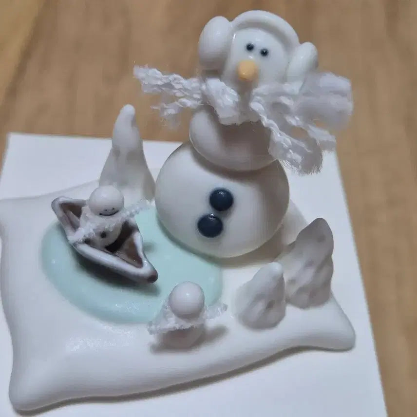 [BUNJANG] Snowman Ceramic Object / 눈사람 도자기 오브제