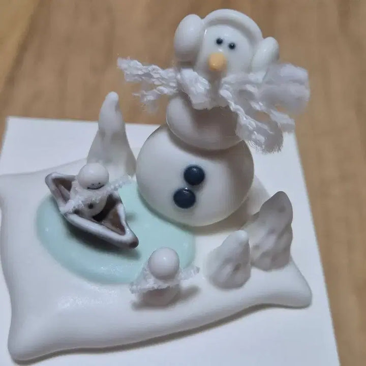 [BUNJANG] Snowman Ceramic Object / 눈사람 도자기 오브제