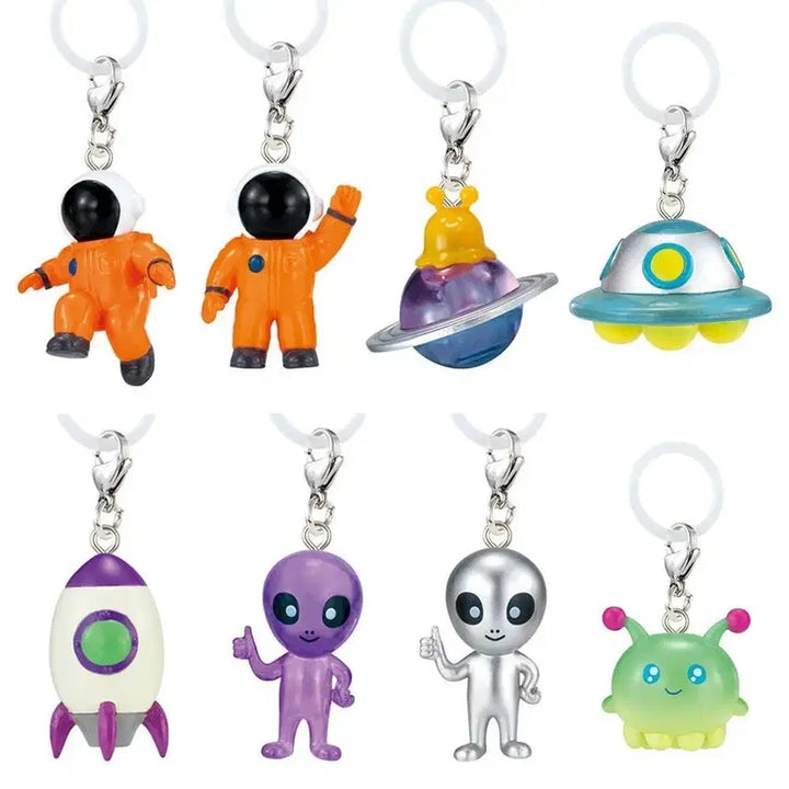 [BUNJANG] Bandai Uchu no Nakama Seal Accessory Vol. 2 Keychain Gacha Set (8 Types) / 반다이 우주의 나카마 메지루시 액세서리 2탄 키링 가챠 8종 세트