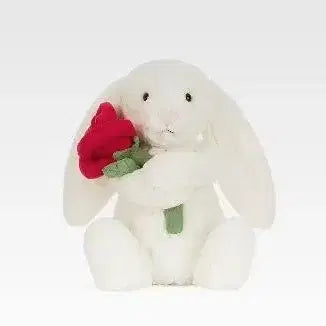 [BUNJANG] Plush Rabbit Doll with Rose / 인형