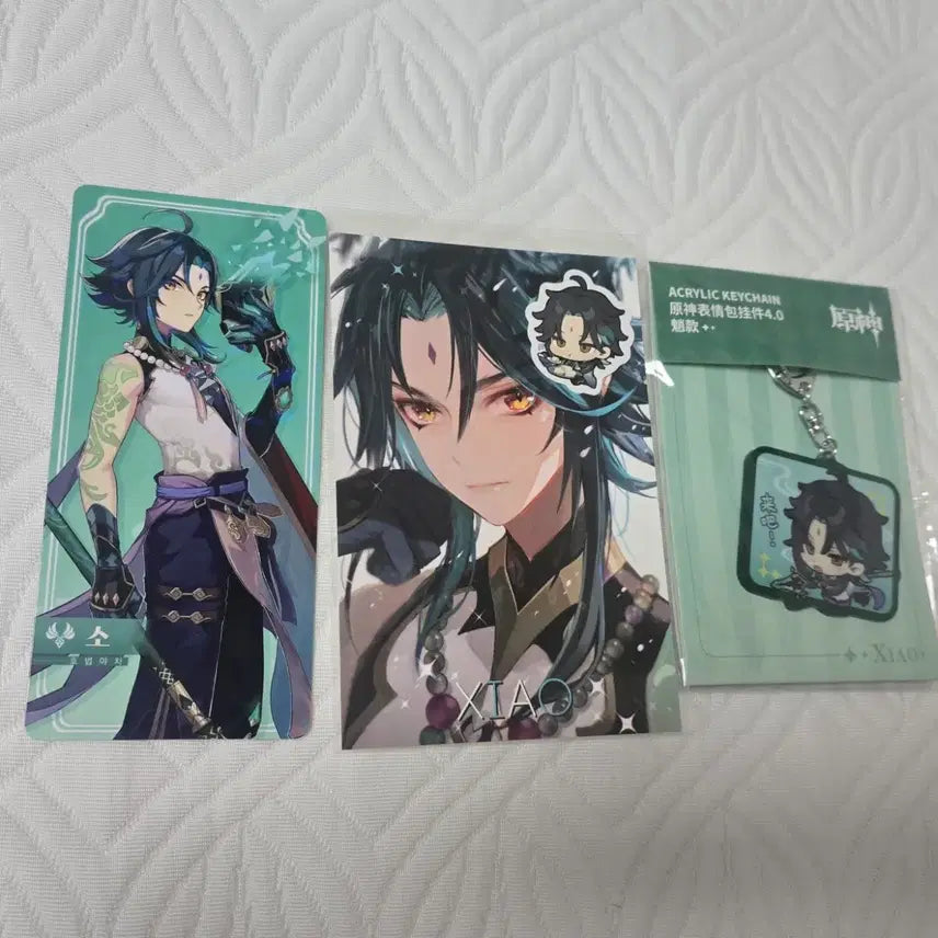[BUNJANG] Genshin Impact Card Set Postcard Keychain Goods / 원신 소 카드텍 엽서 키링 굿즈